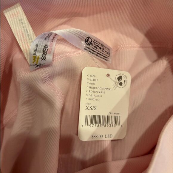 NWT free people movement ribbed stretch heirloom light pink leggings - Picture 7 of 7